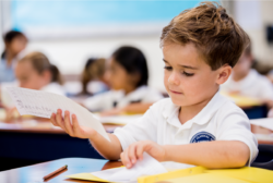 boy at desk