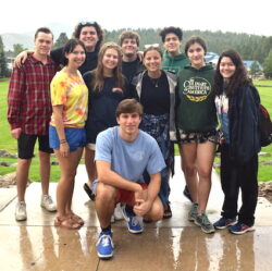 Group of students at a retreat