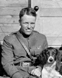 Quentin Roosevelt in Uniform with Dog