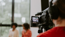 Camera Operator filming a livestream