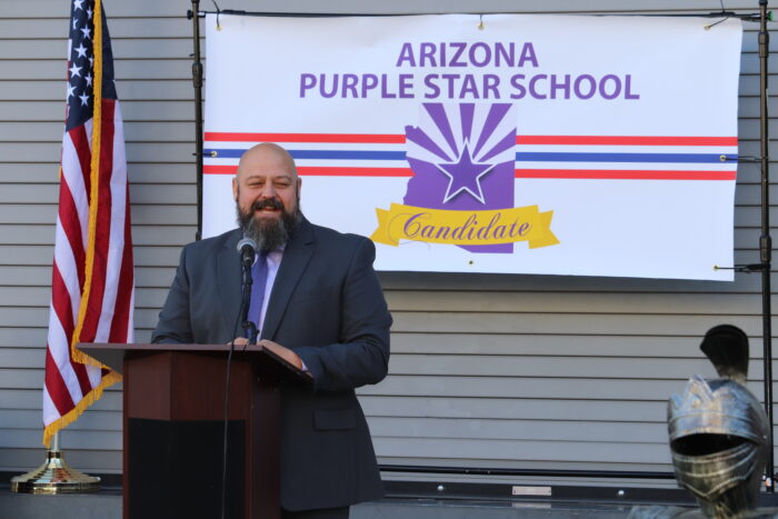 Chris Wright, 3rd grade teacher at Archway Trivium and Military Liaison for Purple Star School program.