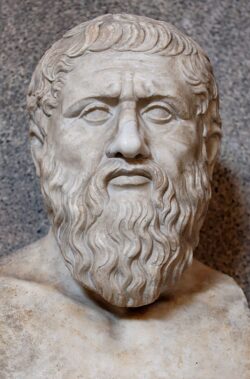 Stone bust of Plato
