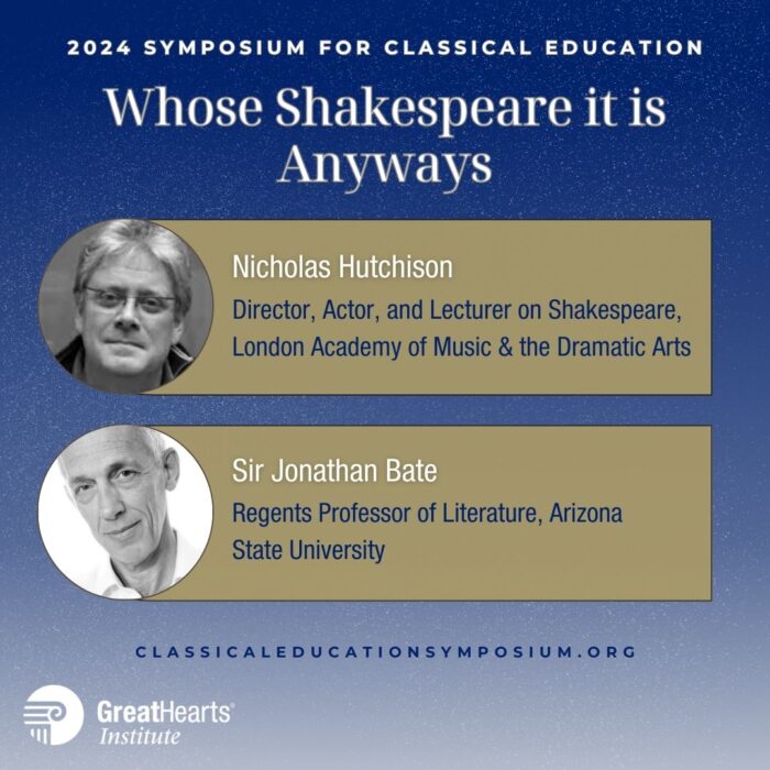 Nick Hutchison and Sir Jonathan Bate bios for 2024 Symposium for Classical Education