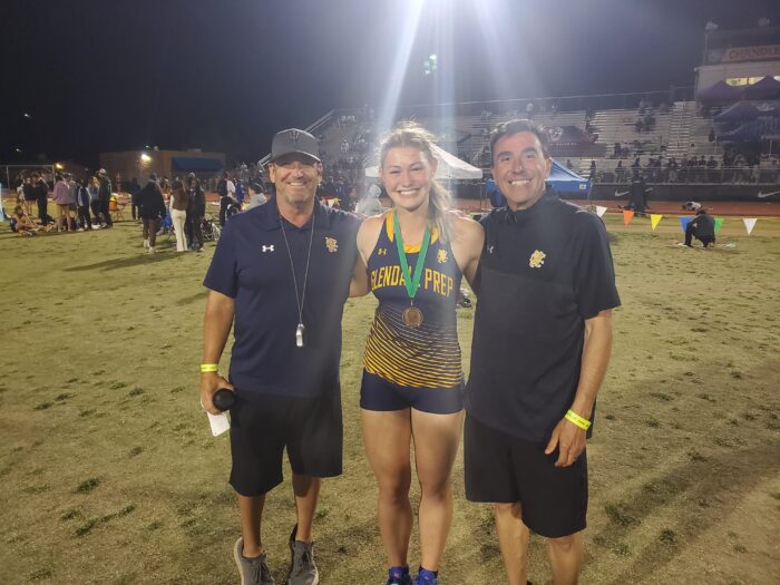 Sofia with her coaches