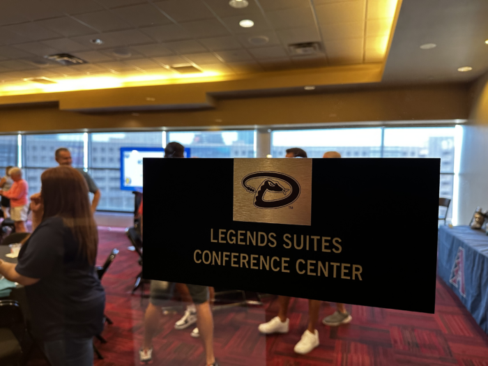 Legends Suites Conference Center sign