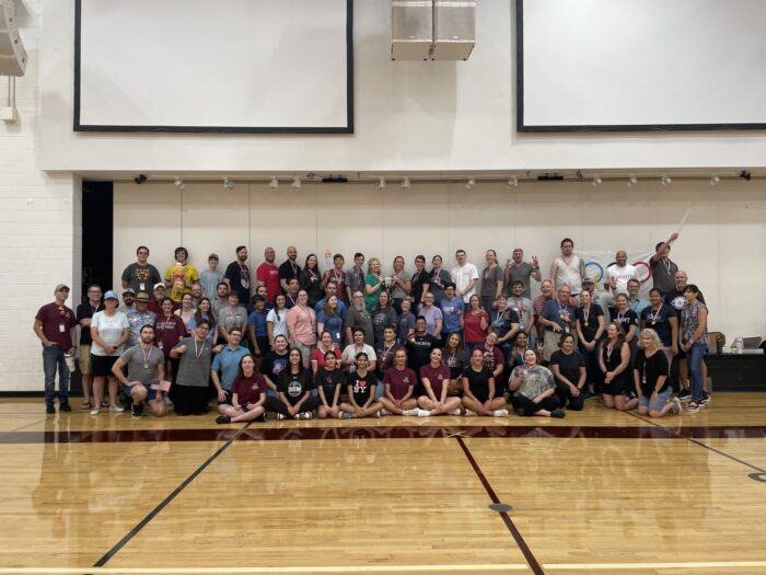 Group picture of staff at Trivium Prep Staff Olympic Games