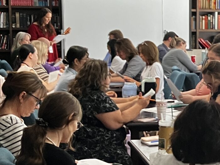 Group of teachers in a classroom