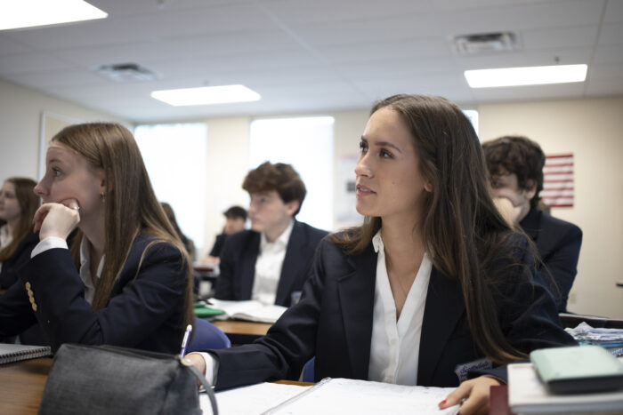 Female student in a classroom