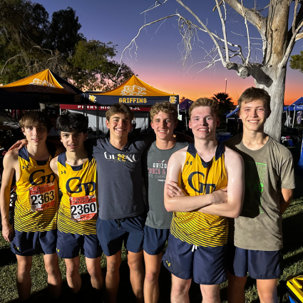 Group of male runners