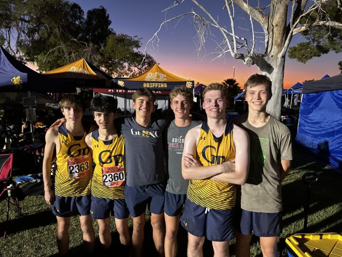 Group of male runners