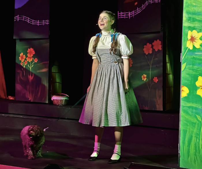 Dorothy and Toto on stage