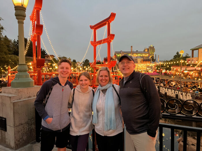 Lincoln Prep student with family at Disneyland Resort