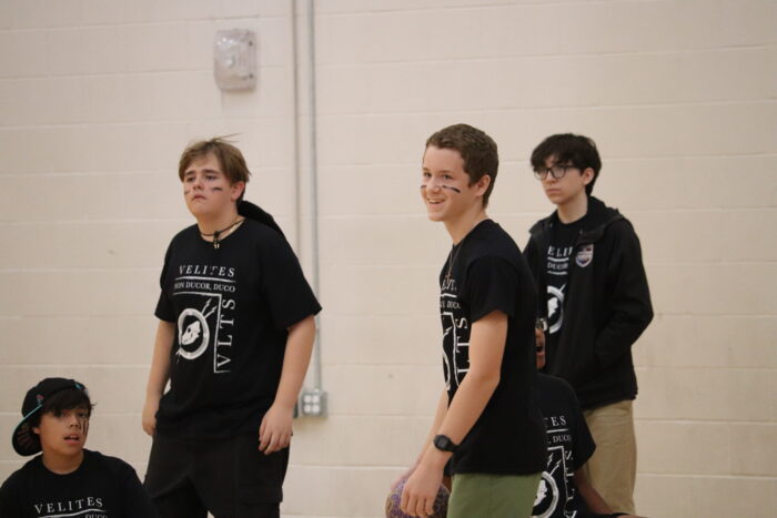 Students playing Dodgeball