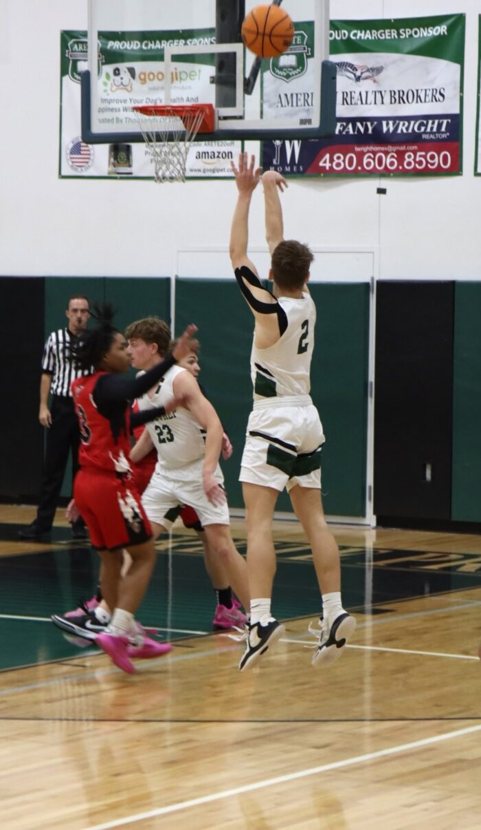 Arete athlete shooting a basketball