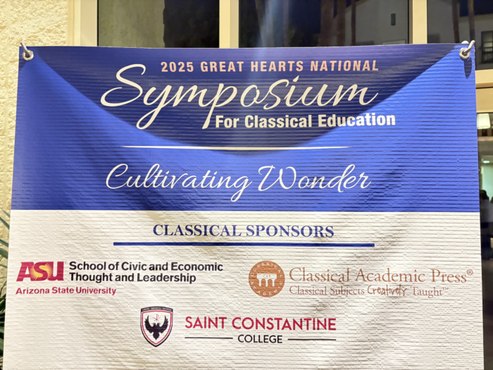 Banner for the 2025 Great Hearts National Symposium for Classical Education