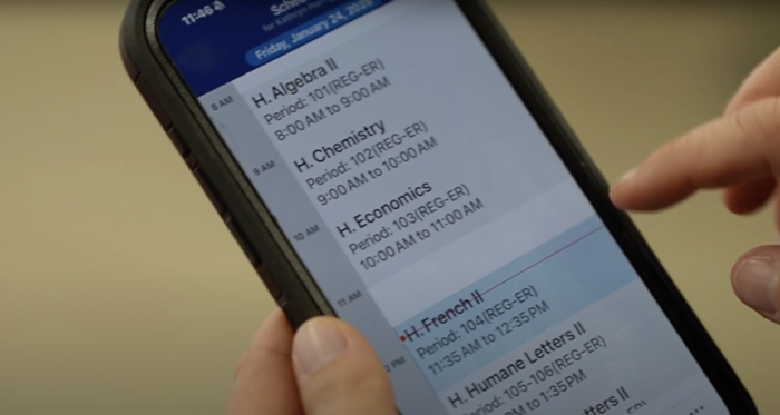 Closeup of an app on a smartphone