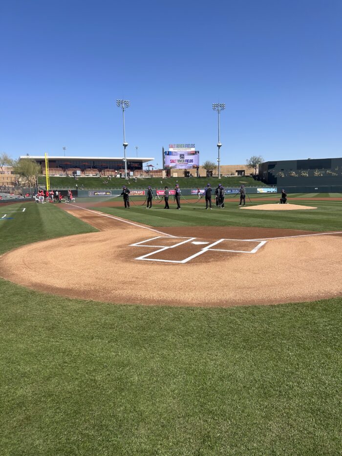 View from home plate at Salt River Fields